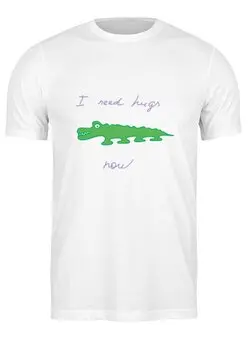 Заказать мужскую футболку в Москве. Футболка классическая крокодил от Karina Radomskaya - готовые дизайны и нанесение принтов.