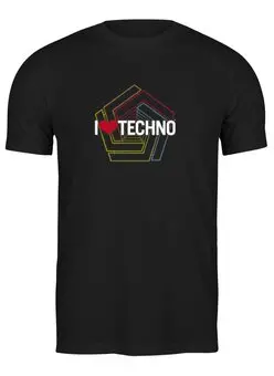 Заказать мужскую футболку в Москве. Футболка классическая Techno от George Stambolidis - готовые дизайны и нанесение принтов.