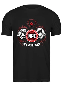 Заказать мужскую футболку в Москве. Футболка классическая NPC red black t-shot  от KinoArt - готовые дизайны и нанесение принтов.