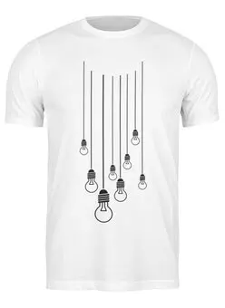 Заказать мужскую футболку в Москве. Футболка классическая Lights от Kostya  - готовые дизайны и нанесение принтов.