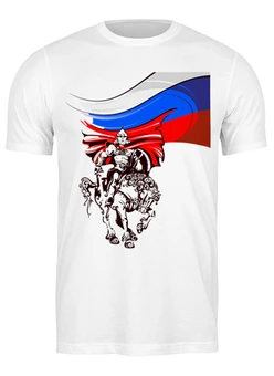 Заказать мужскую футболку в Москве. Футболка классическая Россия    от Print design  - готовые дизайны и нанесение принтов.