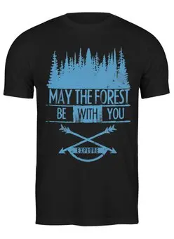 Заказать мужскую футболку в Москве. Футболка классическая Forest от oneredfoxstore@gmail.com - готовые дизайны и нанесение принтов.