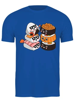 Заказать мужскую футболку в Москве. Футболка классическая Sushi Party от skynatural - готовые дизайны и нанесение принтов.