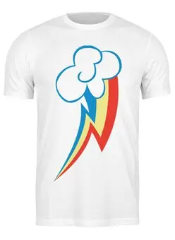 Заказать мужскую футболку в Москве. Футболка классическая Rainbow Dash / Рейнбоу Дэш от crash - готовые дизайны и нанесение принтов.