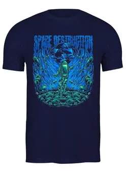 Заказать мужскую футболку в Москве. Футболка классическая ✶ Space Destruction ✶ от balden - готовые дизайны и нанесение принтов.