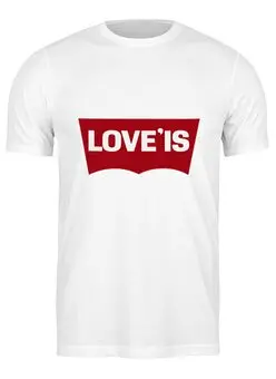 Заказать мужскую футболку в Москве. Футболка классическая Love'is от Данил Осипенко - готовые дизайны и нанесение принтов.