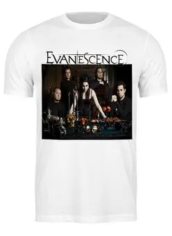 Заказать мужскую футболку в Москве. Футболка классическая Evanescence от THE_NISE  - готовые дизайны и нанесение принтов.