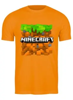 Заказать мужскую футболку в Москве. Футболка классическая Minecraft   от T-shirt print  - готовые дизайны и нанесение принтов.