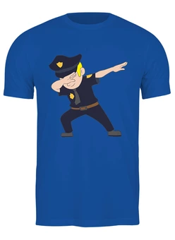 Заказать мужскую футболку в Москве. Футболка классическая Dab police от skynatural - готовые дизайны и нанесение принтов.