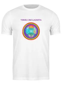 Заказать мужскую футболку в Москве. Футболка классическая Terra Incognita. от tanyazet - готовые дизайны и нанесение принтов.