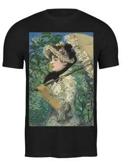 Заказать мужскую футболку в Москве. Футболка классическая Жанна (Весна) (картина Эдуарда Мане) от trend - готовые дизайны и нанесение принтов.