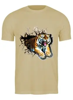 Заказать мужскую футболку в Москве. Футболка классическая Год тигра  от T-shirt print  - готовые дизайны и нанесение принтов.