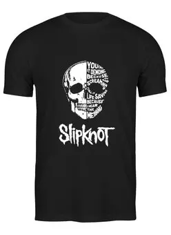 Заказать мужскую футболку в Москве. Футболка классическая Slipknot  от geekbox - готовые дизайны и нанесение принтов.