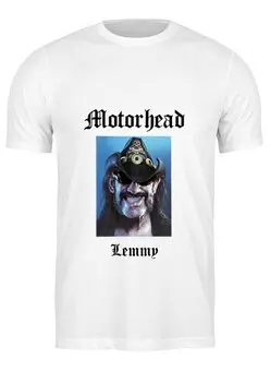 Заказать мужскую футболку в Москве. Футболка классическая Motorhead - Lemmy Kilmister от garrison05@bk.ru - готовые дизайны и нанесение принтов.