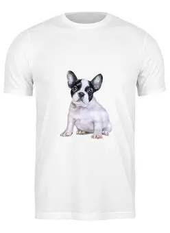 Заказать мужскую футболку в Москве. Футболка классическая щенок от THE_NISE  - готовые дизайны и нанесение принтов.