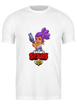 Заказать мужскую футболку в Москве. Футболка классическая BRAWL STARS SHELLY  от geekbox - готовые дизайны и нанесение принтов.