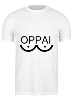 Заказать мужскую футболку в Москве. Футболка классическая OPPAI от Y L - готовые дизайны и нанесение принтов.