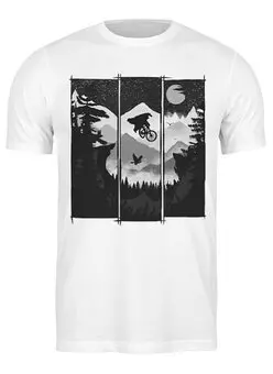 Заказать мужскую футболку в Москве. Футболка классическая MTB Bear Rider от oneredfoxstore@gmail.com - готовые дизайны и нанесение принтов.