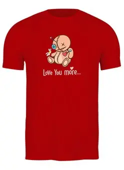 Заказать мужскую футболку в Москве. Футболка классическая Love you more... от LunaSolvo - готовые дизайны и нанесение принтов.