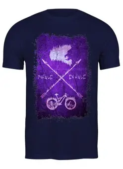 Заказать мужскую футболку в Москве. Футболка классическая Inhale Ixhale от oneredfoxstore@gmail.com - готовые дизайны и нанесение принтов.