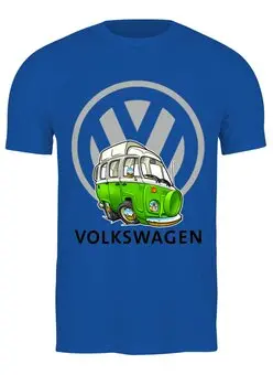 Заказать мужскую футболку в Москве. Футболка классическая Volkswagen  от T-shirt print  - готовые дизайны и нанесение принтов.