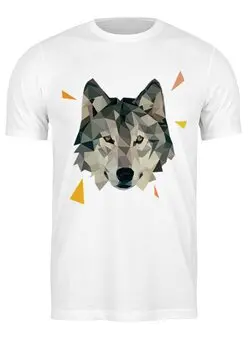 Заказать мужскую футболку в Москве. Футболка классическая Волк (Wolf) от coolmag - готовые дизайны и нанесение принтов.