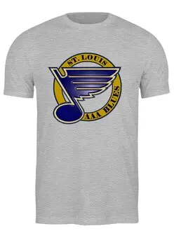 Заказать мужскую футболку в Москве. Футболка классическая St Louis Blues / NHL USA от KinoArt - готовые дизайны и нанесение принтов.