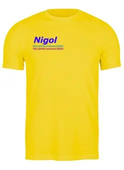 Заказать мужскую футболку в Москве. Футболка классическая Nigol от Нигол - готовые дизайны и нанесение принтов.