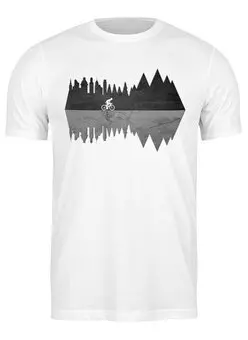 Заказать мужскую футболку в Москве. Футболка классическая Gravel Bike от oneredfoxstore@gmail.com - готовые дизайны и нанесение принтов.