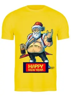 Заказать мужскую футболку в Москве. Футболка классическая Санта брутал от Print design  - готовые дизайны и нанесение принтов.