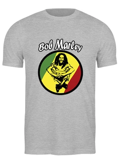 Заказать мужскую футболку в Москве. Футболка классическая Bob Marley  от Сергей Сафронов - готовые дизайны и нанесение принтов.