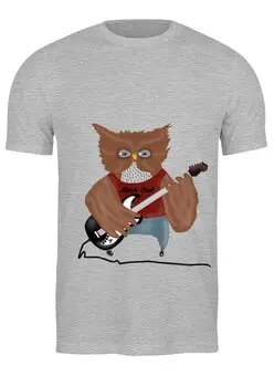 Заказать мужскую футболку в Москве. Футболка классическая Rock Owl от ntalya - готовые дизайны и нанесение принтов.