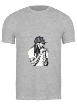 Заказать мужскую футболку в Москве. Футболка классическая Lil Wayne  от 22nd City - готовые дизайны и нанесение принтов.
