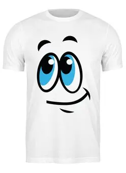 Заказать мужскую футболку в Москве. Футболка классическая Мечтательная улыбка от mega281@yandex.ru - готовые дизайны и нанесение принтов.