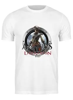 Заказать мужскую футболку в Москве. Футболка классическая Assassins Creed Liberation от THE_NISE  - готовые дизайны и нанесение принтов.