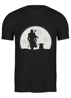 Заказать мужскую футболку в Москве. Футболка классическая Луна в космосе от cherdantcev - готовые дизайны и нанесение принтов.
