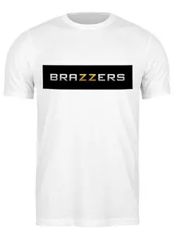 Заказать мужскую футболку в Москве. Футболка классическая Brazzers  от cherdantcev - готовые дизайны и нанесение принтов.