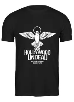 Заказать мужскую футболку в Москве. Футболка классическая Hollywood Undead от geekbox - готовые дизайны и нанесение принтов.