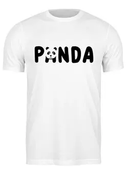 Заказать мужскую футболку в Москве. Футболка классическая Панда     от T-shirt print  - готовые дизайны и нанесение принтов.