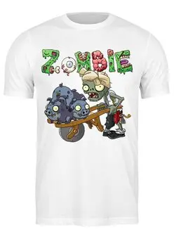 Заказать мужскую футболку в Москве. Футболка классическая Zombie от ПРИНТЫ ПЕЧАТЬ  - готовые дизайны и нанесение принтов.