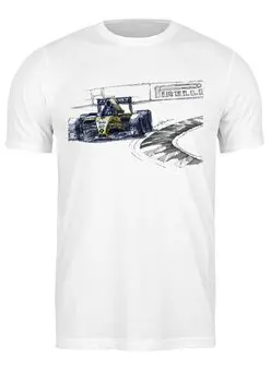 Заказать мужскую футболку в Москве. Футболка классическая Formula 1 от miks - готовые дизайны и нанесение принтов.