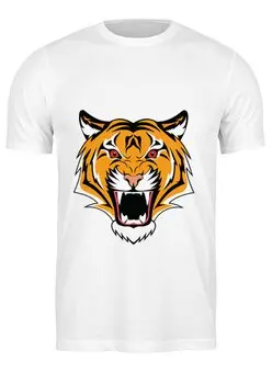 Заказать мужскую футболку в Москве. Футболка классическая Tiger от YellowCloverShop - готовые дизайны и нанесение принтов.