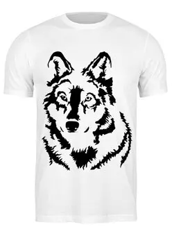 Заказать мужскую футболку в Москве. Футболка классическая Тату волк от weeert - готовые дизайны и нанесение принтов.