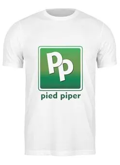 Заказать мужскую футболку в Москве. Футболка классическая Pied Piper от Павел Павел - готовые дизайны и нанесение принтов.