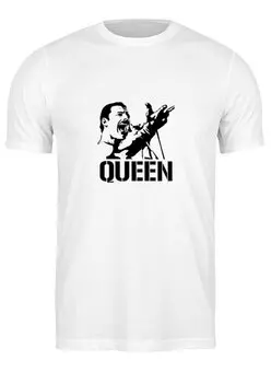 Заказать мужскую футболку в Москве. Футболка классическая Freddie Mercury - Queen от Leichenwagen - готовые дизайны и нанесение принтов.