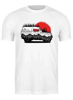 Заказать мужскую футболку в Москве. Футболка классическая Offroad от oneredfoxstore@gmail.com - готовые дизайны и нанесение принтов.