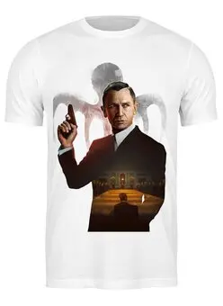 Заказать мужскую футболку в Москве. Футболка классическая 007: Spectre от adelpo - готовые дизайны и нанесение принтов.
