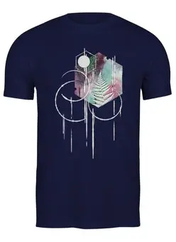 Заказать мужскую футболку в Москве. Футболка классическая Space Fern от oneredfoxstore@gmail.com - готовые дизайны и нанесение принтов.