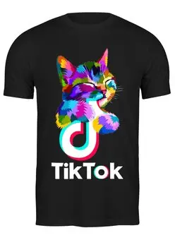 Заказать мужскую футболку в Москве. Футболка классическая TIK TOK (Tik Tok video) от vista12761@rambler.ru - готовые дизайны и нанесение принтов.