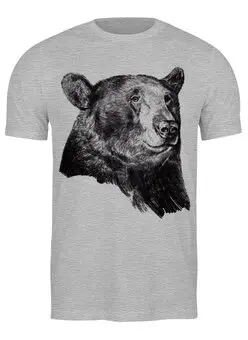 Заказать мужскую футболку в Москве. Футболка классическая Медведь от printik - готовые дизайны и нанесение принтов.